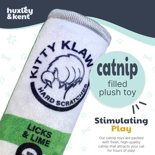 Huxley & Kent Plush Crinkle Catnip Cat Toy, Kitty Klaw Licks & Lime - style: Kitty Klaw Licks & Lime