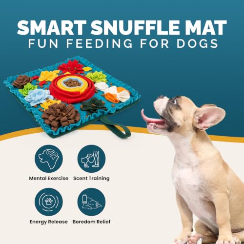 PET ARENA Dog Snuffle Feeding Mat, Adjustable Nose Work Activity Toy - color: Large Colorful - Flower Design