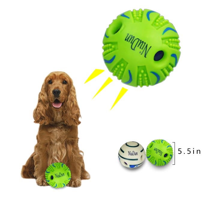 Swing Cluck Ball, A Great pet Dog Toy, Full of Fun. When a Dog Bites it, it can Make Giggles. It's a Beloved Toy for Pets(Dentate Giggle) - color: Dentate Giggle