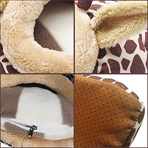 LEFTSTARER Guinea Pig Rat Bed and Hideout for Ferret Hedgehog Sleep and Hide, Hamster Small Pet Animals Supplies Toy Cage Accessories Nest - color: 1.Giraffes-L