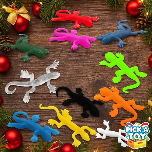 36 Set Sticky Gecko Lizard Toy Party Favor Slingshot, Stretchy Climbers On Wall for Kids, Goodie Bags Party Favors & Pinata Mini Toys Ages 5-12 - style: Gecko (36 Sets)