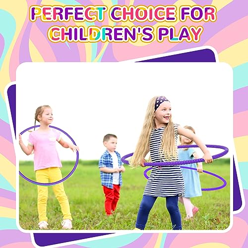 Shappy 6 Pcs Exercise Hoop Set Detachable Adjustable - color: Purple, size: 26 Inch