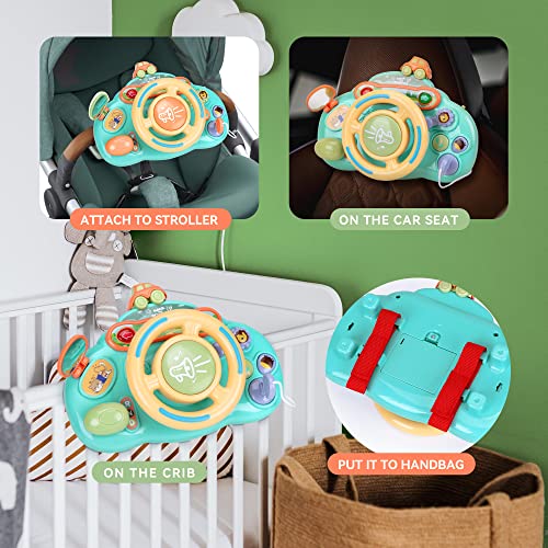 Caterbee Baby Turn and Learn Driver Steering Wheel Toys (Blue) - color: Blue