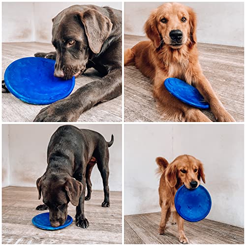SuperChewer Tough Flying Disc Toy | Lifetime Replacement | Strong Natural Rubber | Great Dog Fetch Toys | Rubber Disc Toy for Dogs | Ultra Durable Chew Toys for Aggressive Chewers | for All Breeds - size: Large