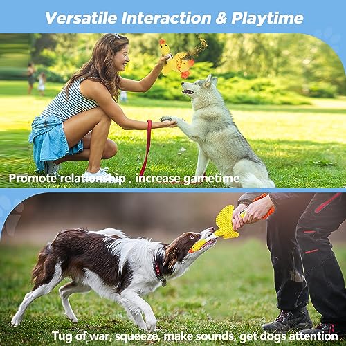 Vitscan Durable Dog Toys for Small Medium Large Dogs Aggressive Chewers - color: Yellow goose 1 pack - pineapple plush