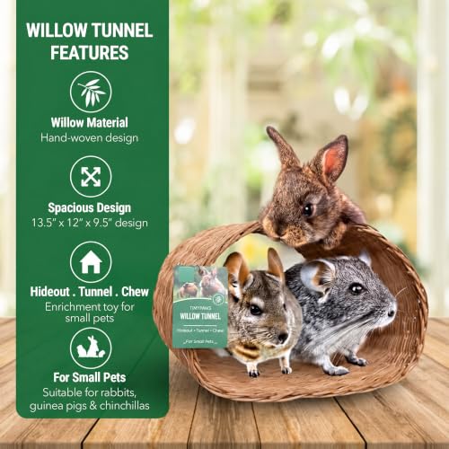 Small Pet Select Tiny Paws Willow Tunnel, Jumbo, 13.5x12x9.5 in
