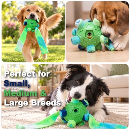 Dog Snuffle Ball, Interactive Enrichment Slow Feeder Puzzle Toy, Green - color: Green