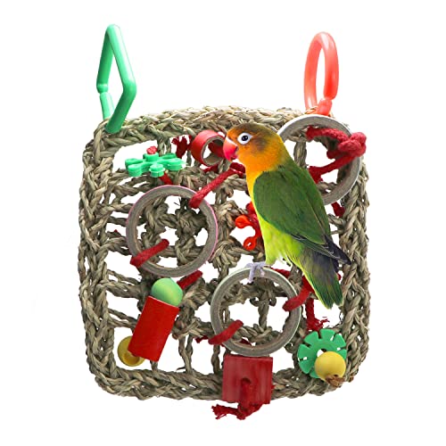 Litewoo Parakeet Toys Bird Climbing Rope Net Hammock for Parrot Cage - size: 7.07 x 9.43inch/18 x 24cm