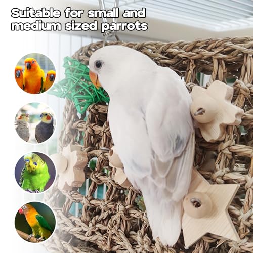 Seagrass Handwoven Bird Bed for Cage(SJ) - color: triangle