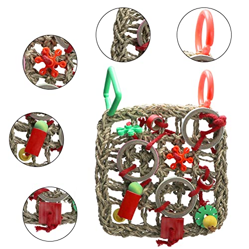 Litewoo Parakeet Toys Bird Climbing Rope Net Hammock for Parrot Cage - size: 7.07 x 9.43inch/18 x 24cm