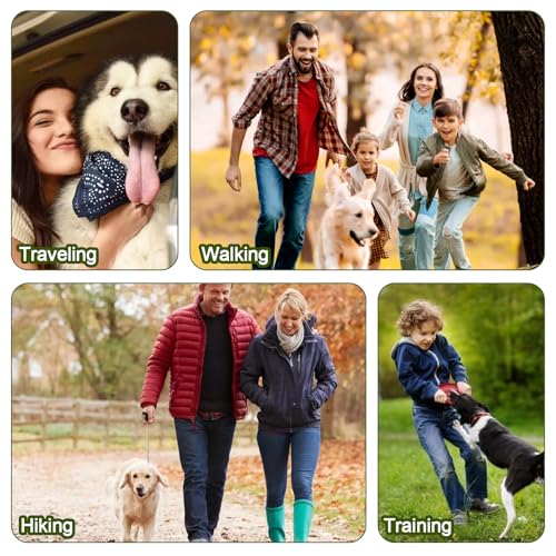 2PCS Dog Treat Pouch, Portable Hand-Free Dog Training Bag with Auto-Closing Design, Waterproof and Long-Lasting for Outdoor Walking, Puppy Training, and Travel (Black+Grey)