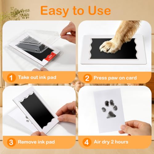 Nabance Paw Print Kit for Dogs & Cats, Inkless Pet Paw & Nose Print, 8 Pack - size: Medium(8 Pack)