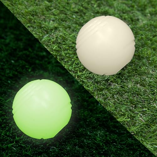 Chew King by Mammoth Set of 2 Glowing Fetch Ball, Durable Bouncy Interactive Toy for Pets & Dogs, Lightweight, 3 Inch, Fits Ball Launcher - color: 2-Pack, size: 3" (2 Pack)