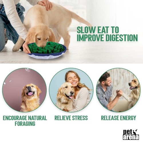 PET ARENA Adjustable Snuffle Mat for Dogs Puzzle Feeder Toy - color: Green
