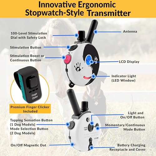 E-Collar Educator ZEN-302 Dog Training Collar with Remote, 2 Dogs - color: Zen, size: 2 Dog