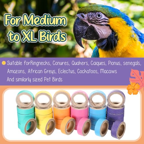 Skyygemm 60 Pcs Parrot Toys Macaw Toys Bulk for Medium Large Birds