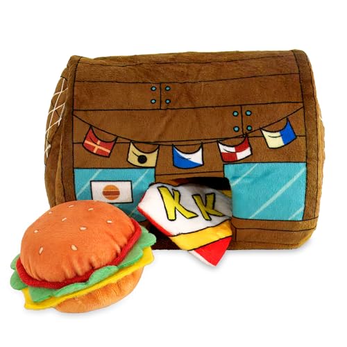 SpongeBob SquarePants Plush Dog Toys, Nesting Toy Krusty Krab Set, 3-Pack - style: Nesting Krusty Krab