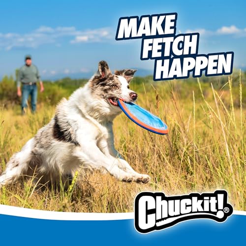 Chuckit! Max Glow Paraflight Flying Disc Dog Toy, Large, 1 Pack - color: Green/Max Glow, size: Large
