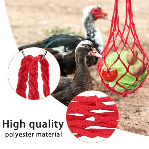 4 Pack Chicken Vegetable Hanging Feeder Mesh Veggie Holder Bags