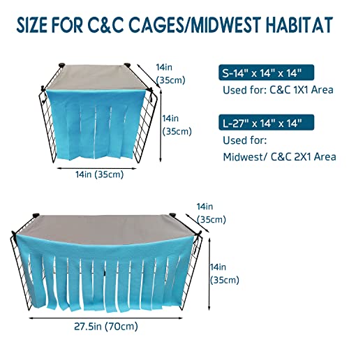 RIOUSSI Guinea Pig Hideout Hideaway Corner Fleece Toys Cage Accessories - color: Blue Rectrangle