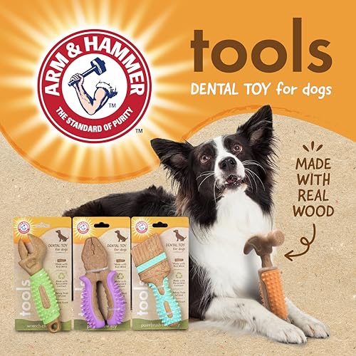 Arm & Hammer Chew Tools Compressed Wood Wrench Dog Chew Toy, 8 in - color: Wrench, size: 8 Inch