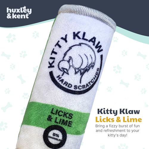 Huxley & Kent Plush Crinkle Catnip Cat Toy, Kitty Klaw Licks & Lime - style: Kitty Klaw Licks & Lime
