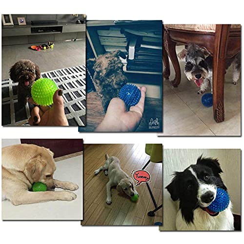 Orgrimmar 3Pcs 2.55" Dog Squeaky Chewing Balls Pet Soft Cleaning Teeth Toys - style: Small (Pack of 3)