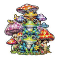 Frog Mushroom Wooden Jigsaw Puzzle, 150 Pieces - color: Frog