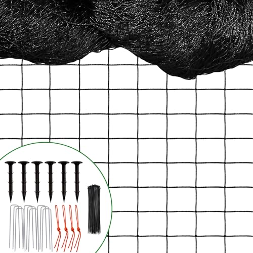 DQS Bird Netting 50' x 50', 2.4" Square Mesh Garden Netting, Poultry Net - size: 2.4", 50' x50'