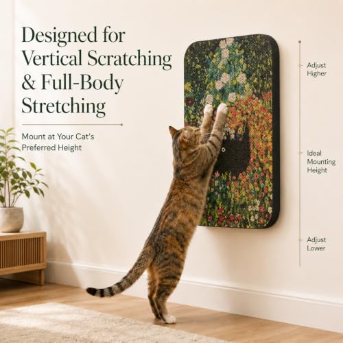 2 Pack Cat Wall Scratcher, Art Cat Scratching Board for Cats - color: Window & Garden