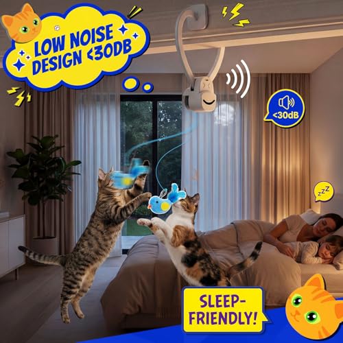 CATPICK Automatic Cat Toy for Indoor Cats, Interactive Doorway Hunting Toy