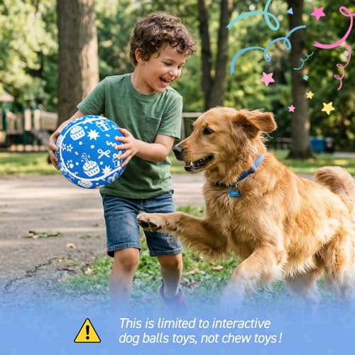 QDAN Dog Gifts, Puppy Dog Birthday Toys, Tennis Ball for Dogs, 9.5 Inch - color: Blue-gift