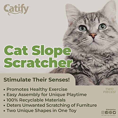 Best Pet Supplies Catify Cat Scratcher Pads - Slope, 2-Pack - color: Slope (2 Pack)
