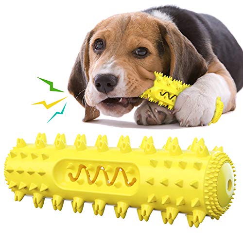 Dog Chew Toys for Aggressive Chewers, Dog Toothbrush Care Cleaning Stick, Puppy Toothing Chew Toy for Small Middle Dog (Yellow) - color: Yellow