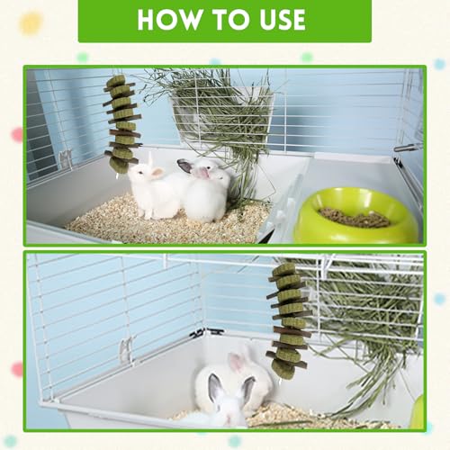 kathson Rabbit Chew Toys,Bunny Grind Teeth 100% Natural Organic Apple Wood Stick Improve Rodent Health Rabbits Hamsters Squirrel Guinea Pig(4 Pieces) - color: 【Style C】