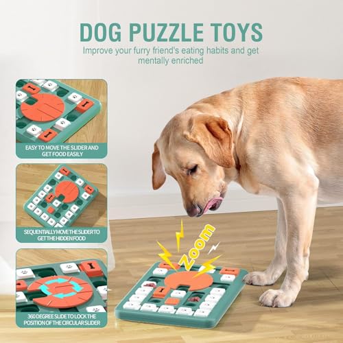 PETSTA Dog Puzzle Toys, Treat Dispensing Dog Enrichment Toys for IQ Training and Brain Stimulation, Interactive Mentally Stimulating Toys as Gifts for Puppies, Cats, Dogs (L-Level 4) - color: L-Level 4