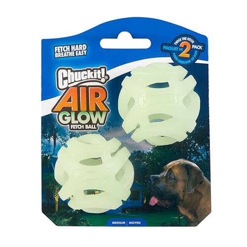 Chuckit! Air Glow Fetch Ball Dog Toy, Medium 2.5in, 2 Pack - size: Medium