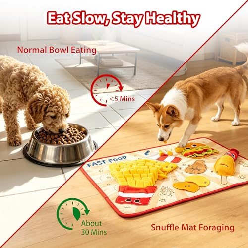 Gigwi Snuffle Mat for Dogs, Non-Slip Dog Puzzles for Smart Dogs and Cats