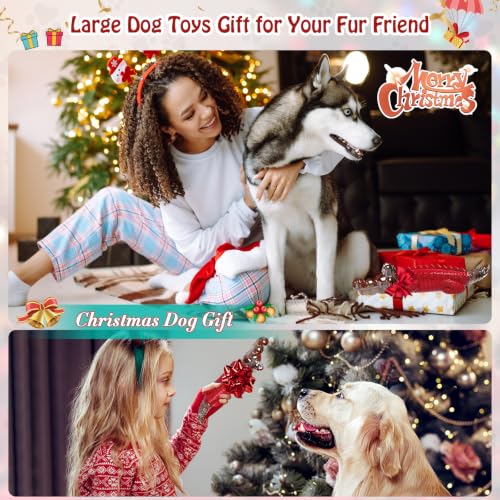 Jeefome Dog Toys for Aggressive Chewers - color: Red