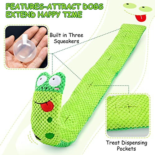 Letsmeet Squeaky Snuffle Dog Toy for Boredom Relief, Interactive Treat Puzzle Plush for Mental Stimulation & Foraging Training, Soft Chew Toy for Small Medium Dogs - style: Frog