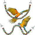 2 Pcs Bird Rope Perches Climbing Rope Bird Cage Accessories, 21.6 Inch - size: 21.6 Inch