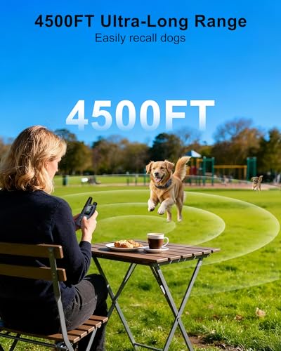 Dog Shock Collar - 4500FT Dog Training Collar with Remote - color: Dark Blue