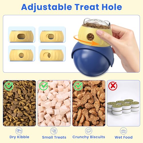 Cat Interactive Puzzle Toy, Adjustable Treat Dispenser