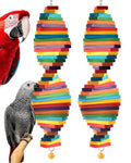 Bissap 20.8'' Bird Chew Toy, 2 PCS Wood Biting Toy for Medium Large Parrot - size: 2 PCS