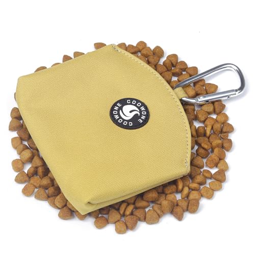 Dog Treat Pouch Magnetic Closure Small Dog Training Treat Pouch Pocket Sized Small Dog Treat Pouch with Clip (Khaki) - color: Khaki
