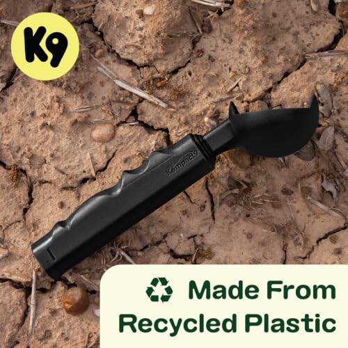 Kompact9 | Retractable Pocket-Sized Ball Launcher, Eco-Friendly & Portable Dog Fetch Toy, Made from Recycled Plastic, UK Designed, Fits Standard Tennis Balls Perfect Dog Exercise Equipment | Black