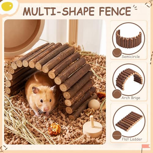 Breezehug 4 Pcs Hamster Cage Accessories Hamster Platform Toy, Hole - style: Tree Hole