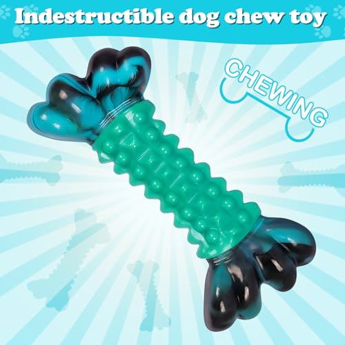 Durable Nylon Dog Bones for Aggressive Chewers,Indestructible Dog Toy,Dog chew Toys–Bacon Scented Tough Chew Toys for Medium and Large Breeds
