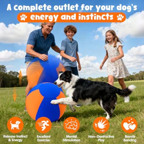 18" Herding Ball for Dogs,Large Dog Ball Toy for Australian/German Shepherd