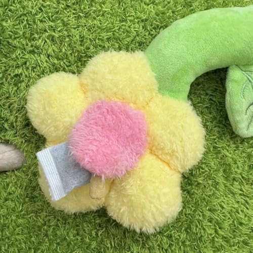 CECE PAW Catnip Refillable Interactive Cat Toy with Crinkle Sound, Flower Kicker Toy for Indoor Cats, Includes 6-Pack Catnip Pouches, Chew, Food Puzzle for Kitten Enrichment - style: Flower